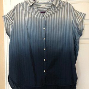 MADEWELL DIP DYE CENTRAL STRIPE SHIRT